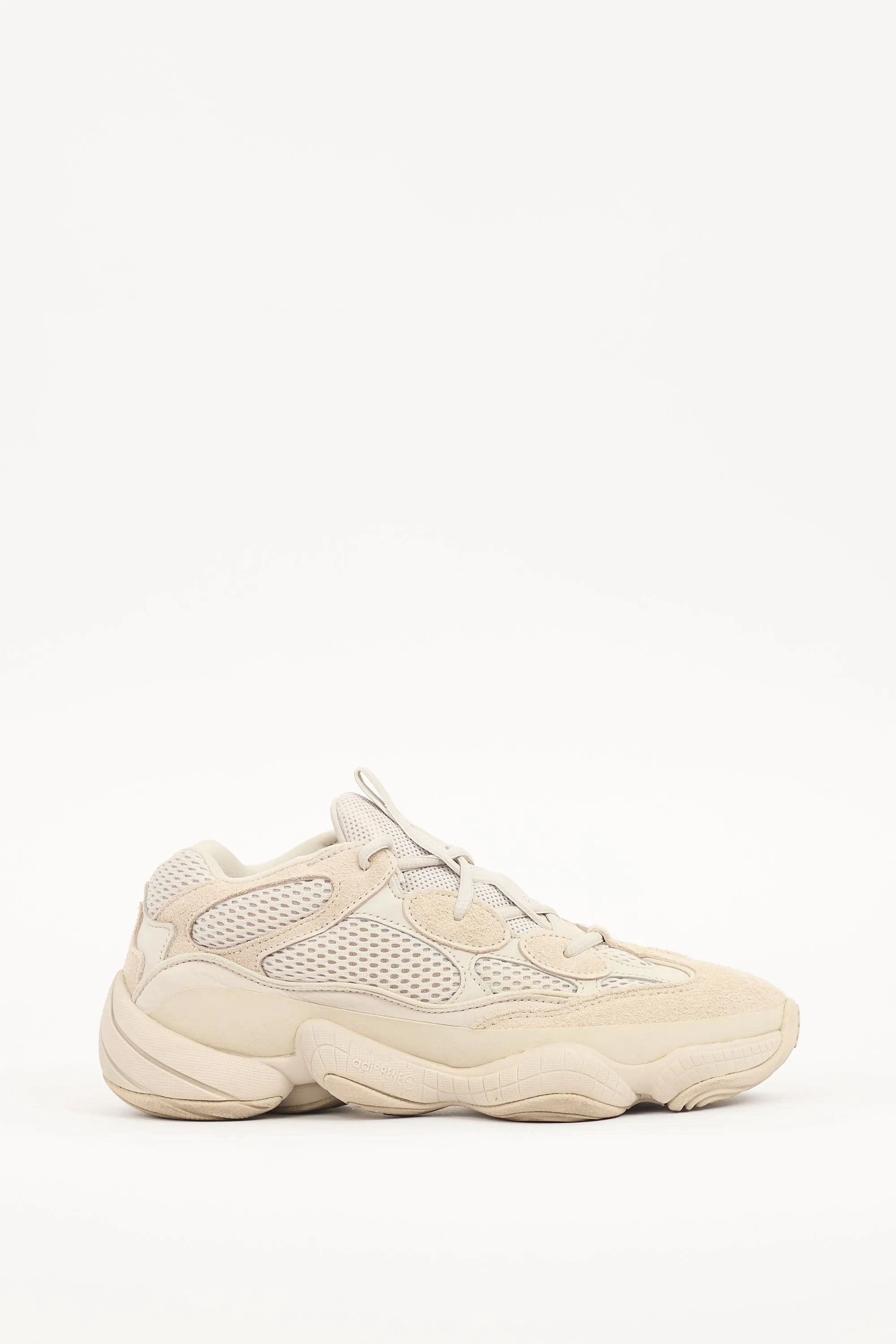 X Adidas Beige Suede & Mesh Yeezy 500 Sneaker